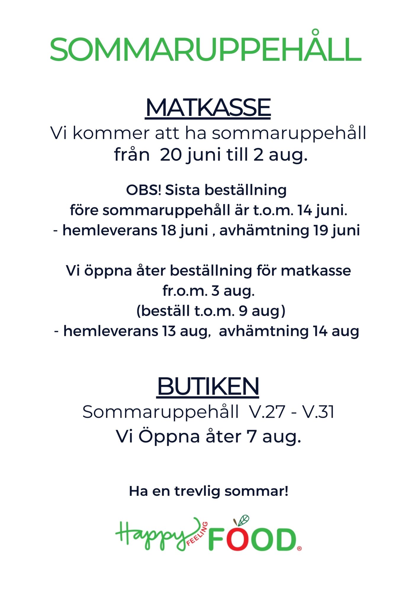 Sommaruppehåll 2023